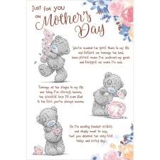 Just For You Poem Me to You Bear Mother's Day Card Image Preview